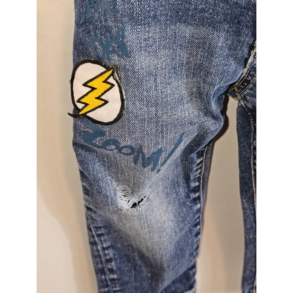 Gap Infant Boy‎ Jeans Size 18-24mos. Batman superman patches.